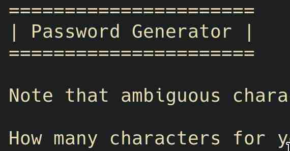 Password Generator (CLI)